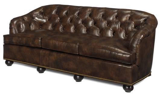 Picture of LEATHER SOFA WITH TUFTED BACK