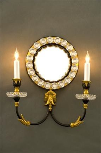 Picture of MIRROR SCONCE CONVEX CRYSTAL