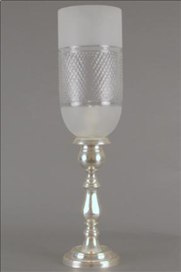 Picture of ENGLISH CANDLESTAND CRISSCROSS SILVER