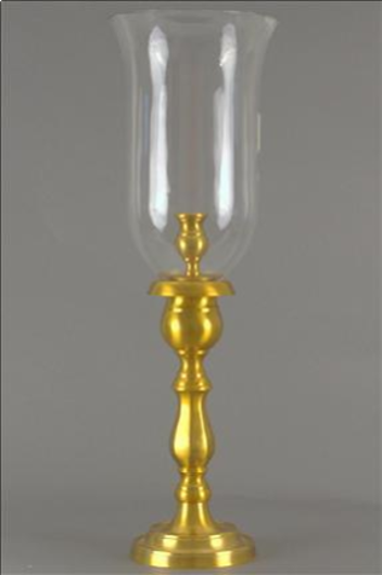 Picture of ENGLISH CANDLESTAND CLEAR FLUTED FRENCH BRONZE