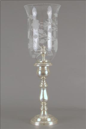 Picture of ENGLISH CANDLESTAND FLORAL SILVER