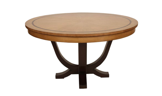 Picture of MORRIS DINING WITH WALNUT SUNBURST TOP
