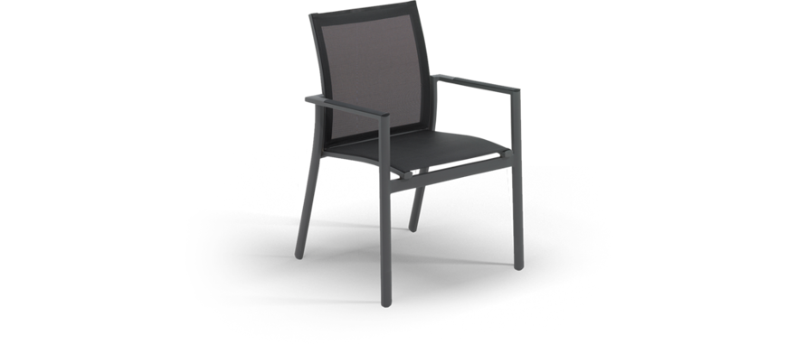 Picture of AZORE STACKING DINING CHAIR WITH ARMS