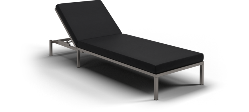 Picture of WEDGE CHAISE (EP STAINLESS STEEL / FIFE SOOT BLUE)