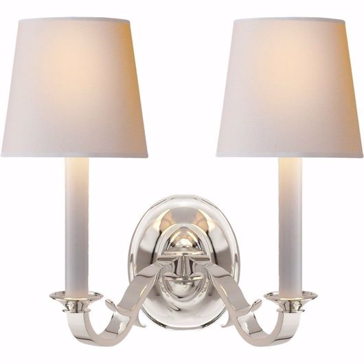Picture of CHANNING DOUBLE SCONCE - POLISHED SILVER