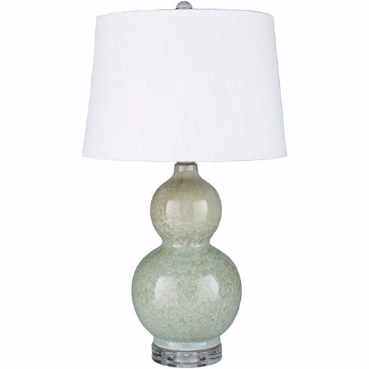Picture of COLUMBUS TABLE LAMP - PALE BLUE & TAUPE