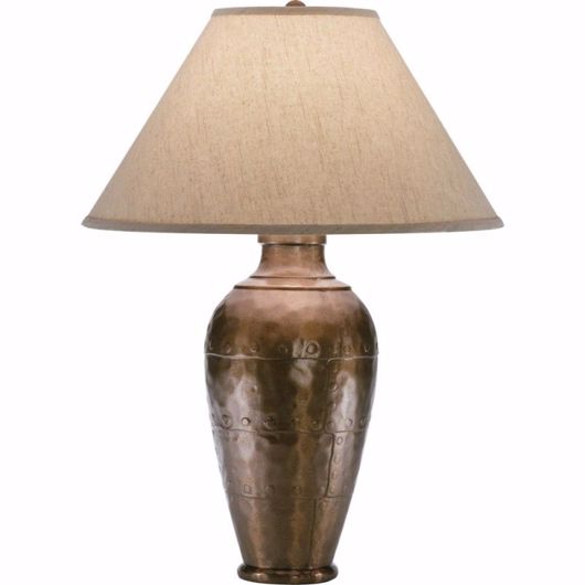 Picture of HACIENDA TABLE LAMP - COPPER/BRUSSELS LINEN