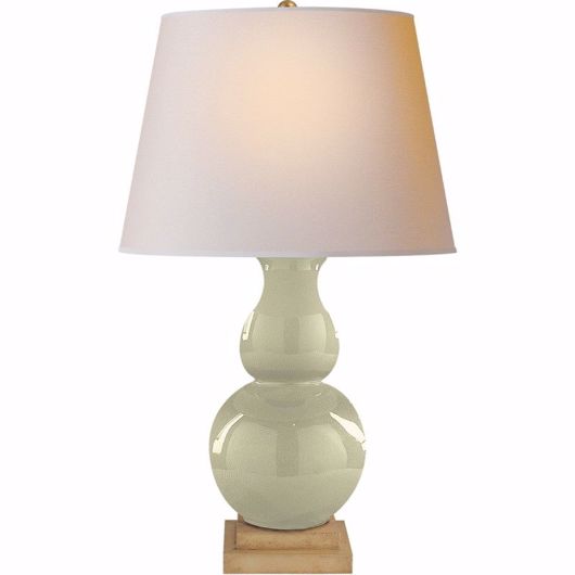 Picture of GOURD TABLE LAMP--LARGE - CELADON CRACKLE