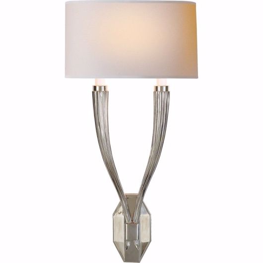 Picture of LARSEN DOUBLE SCONCE   - POLISHED NICKEL