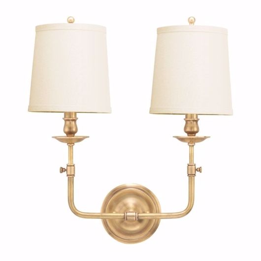 Picture of LUMIA DOUBLE SCONCE - AGED BRASS