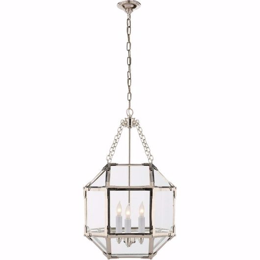 Picture of MORRIS SMALL LANTERN - POLISHED NICKEL WITH CLEAR GLASS