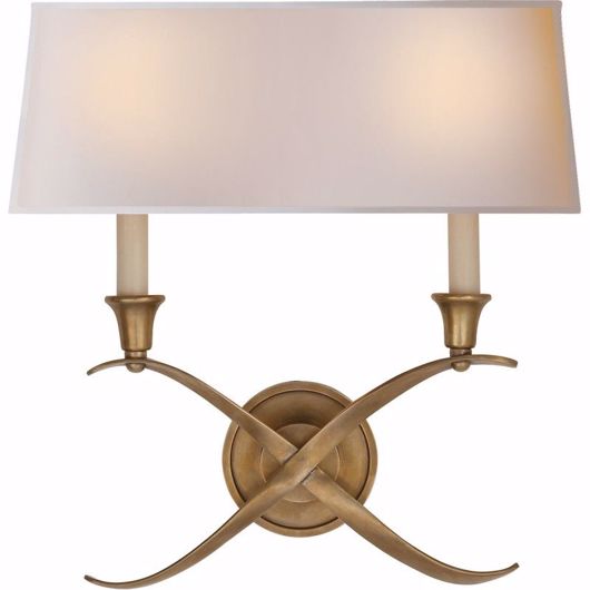 Picture of LARGE CROSS SCONCE - ANTIQUE BURNISHED BRASS