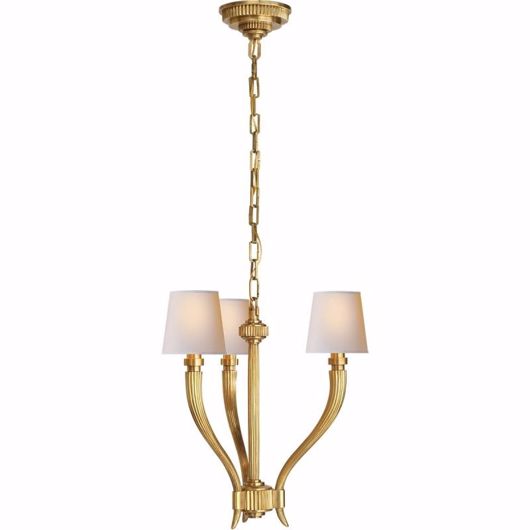 Picture of LARSEN SMALL CHANDELIER - ANTIQUE BURNISHED BRASS