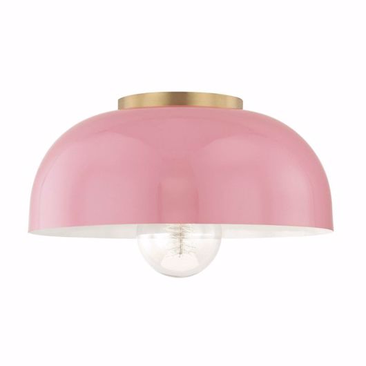 Picture of PACIFIC CEILING MEDIUM - PINK - AGED BRASS