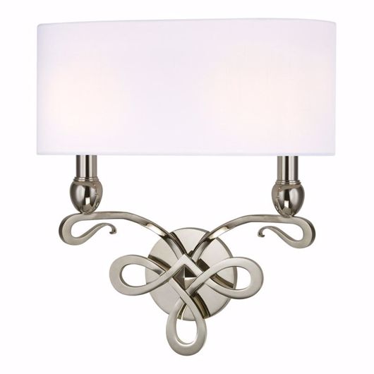 Picture of RIBBON DOUBLE SCONCE - POLISHED NICKEL