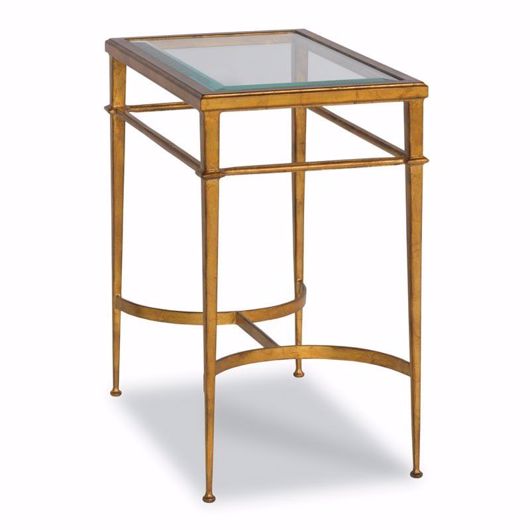 Picture of Adolpho Rectangular Side Table- Gold