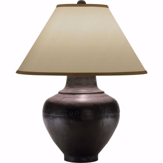Picture of MISSION TABLE LAMP - ANTIQUE RUST/TRANSLUCENT FLAX PARCHMENT