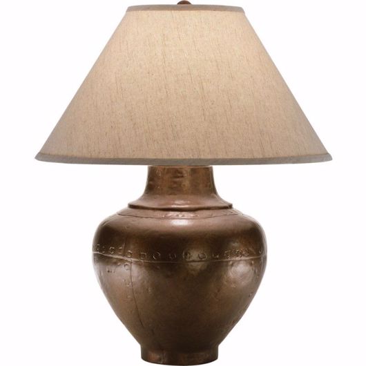 Picture of MISSION TABLE LAMP - COPPER/BRUSSELS LINEN