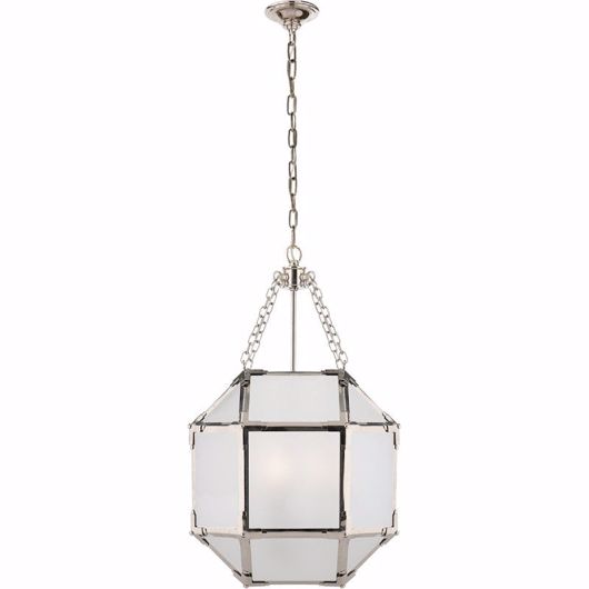 Picture of MORRIS SMALL LANTERN - POLISHED NICKEL WITH FROSTED GLASS