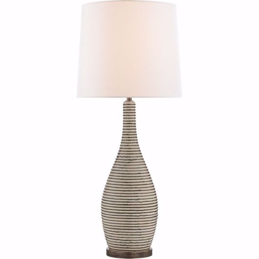 Picture of SONARA TABLE LAMP - IVORY & CHALK BLACK