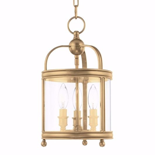Picture of REVERE PENDANT-ROUND-SMALL - AGED BRASS