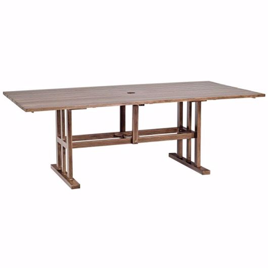 Picture of WOODLANDS RECTANGULAR DINING UMBRELLA TABLE