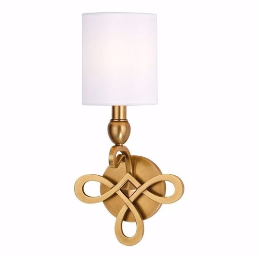Picture of RIBBON SINGLE SCONCE - AGED BRASS
