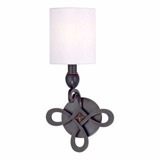 Picture of RIBBON SINGLE SCONCE - OLD BRONZE