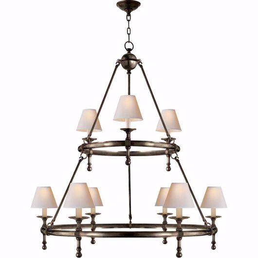 Picture of RING CHANDELIER--TWO TIER - BRONZE