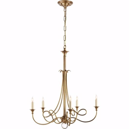 Picture of TWIST CHANDELIER - HAND-RUBBED ANTIQUE BRASS