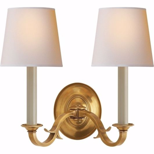 Picture of CHANNING DOUBLE SCONCE - HAND-RUBBED ANTIQUE BRASS