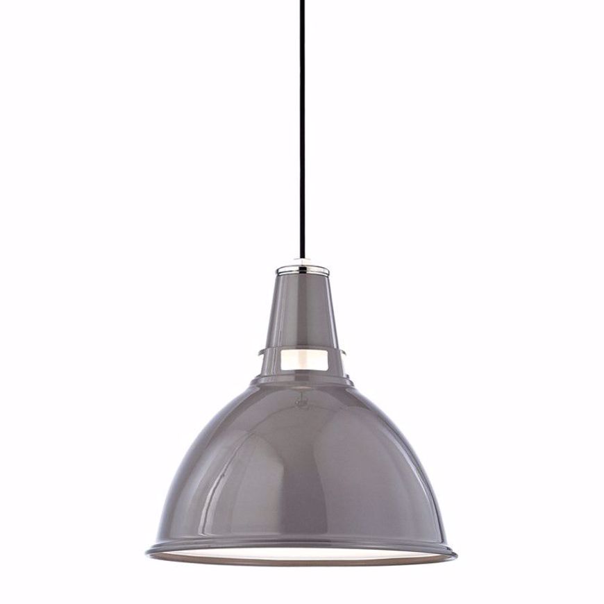 Picture of 14TH STREET PENDANT--MEDIUM - GREY & POLISHED NICKEL