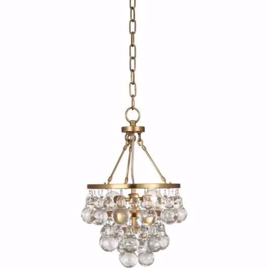 Picture of CLEAR ICE--SMALL CHANDELIER - ANTIQUE BRASS