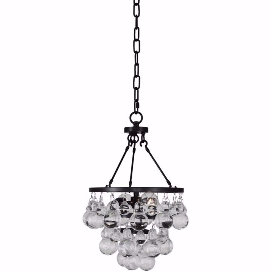 Picture of CLEAR ICE--SMALL CHANDELIER - DEEP PATINA BRONZE