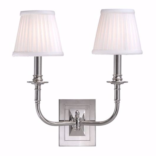 Picture of COLONIAL CANDLESTICK SCONCE--DOUBLE - POLISHED NICKEL