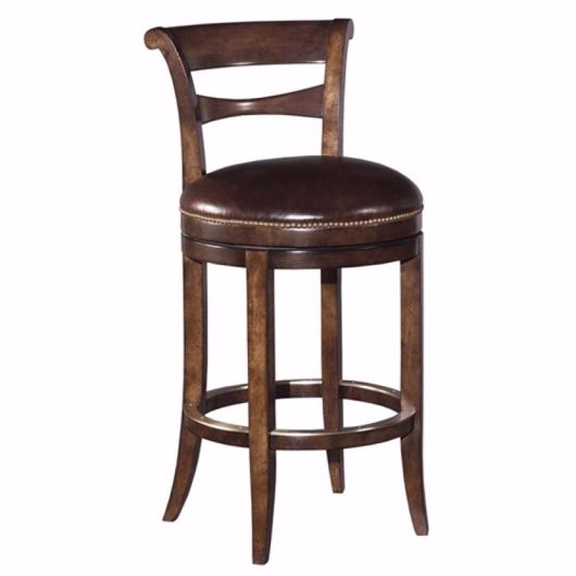 Picture of Dunster Swivel Arm Bar Stool--Brown