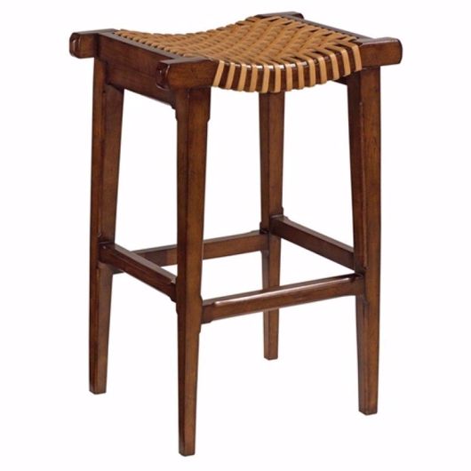 Picture of Eli Woven Leather Bar Stool