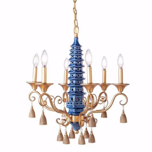 Picture of OH PAGODA BLUE CHANDELIER