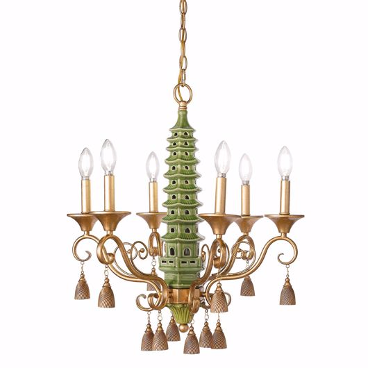 Picture of OH PAGODA GREEN CHANDELIER