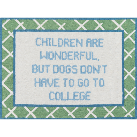 Picture of BAHAMA COURT GREEN "BOOKISH CHARMS" QUOTE AREA RUG
