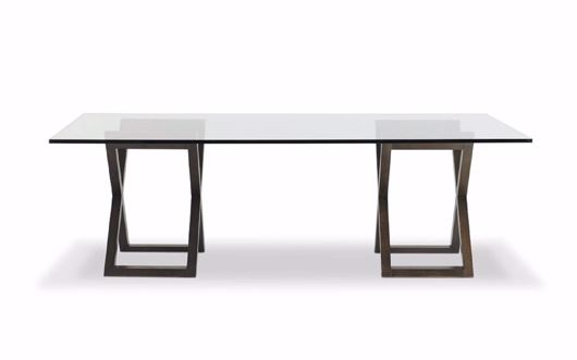 Picture of DINING TABLE WITH GLASS TOP